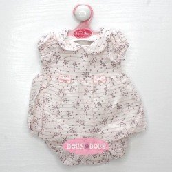 Outfit für Antonio Juan Puppe 40-42 cm - Kleid mit lila Blumen und rosa Streifen