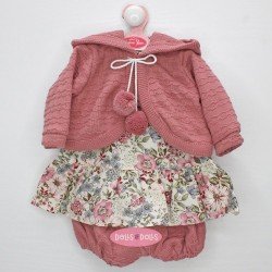 Outfit für Antonio Juan Puppe 52 cm - Mi Primer Reborn Collection - Blumenkleid mit Jacke