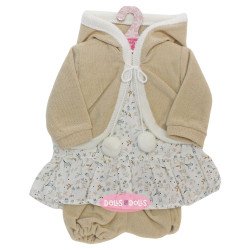 Outfit für Antonio Juan Puppe 52 cm - Mi Primer Reborn Collection - Beiges Ensemble mit Jacke