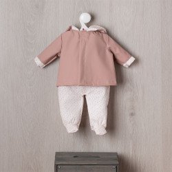 Outfit für Así-Puppe 46 cm - Rosa Mackintosh-Set für Leo-Puppe
