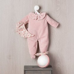 Outfit für Así-Puppe 40 cm - Rosa Strampler mit Schnullerhalter für Matti-Puppe