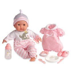 Berenguer Boutique Puppe 38 cm - Mit rosa Pyjama und Accessoires