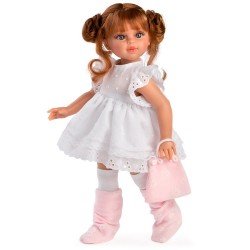 Así Puppe 40 cm - Sabrina Rotschopf mit weißem Kleid