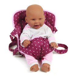 Babypuppentrage - Bayer Chic 2000 - Himbeer-Pink Polka Dots