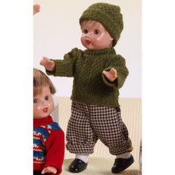 Mini Juanín Pérez Puppe 21 cm - Mit grünem Pullover und Hut