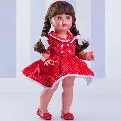 Mariquita Pérez Puppe 50 cm - Mit rotem Kleid mit weißen Flecken