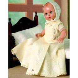 Baby Juanín Puppe 40 cm - Mit beige langem Kleid