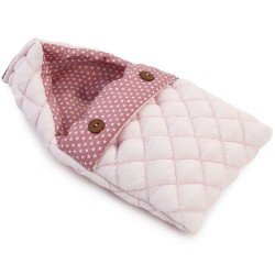 Ergänzungen für Así Puppe 20 cm - Kleiner rosa Schlafsack mit weißen Sternen