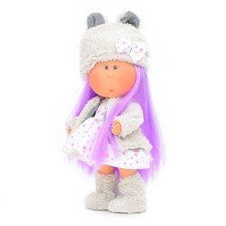 Nines d'Onil Puppe 30 cm - Mia mit lila Haaren mit Sternchen