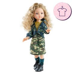Outfit für Paola Reina Puppe 32 cm - Las Amigas - Manica Military Print Outfit