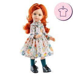 Outfit für Paola Reina Puppe 32 cm - Las Amigas - Cristi Blumenkleid