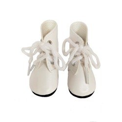 Zubehör für Paola Reina 32 cm Puppe - Las Amigas - Weiße Stiefel mit Schnürsenkel