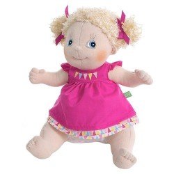 Rubens Barn Puppe 36 cm - Rubens Kids - Linnea mit fuchsiafarbenem Kleid