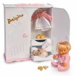 Zubehör für Barriguitas Classic Puppe 15 cm - Kleiderschrank mit Babyfigur