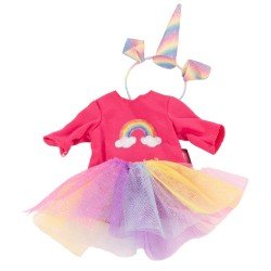 Outfit für Götz Puppe 36 cm - Combo Rainbow Unicorn