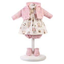 Kleidung für Llorens Puppen 33 cm - Teddy-Set mit rosa Jacke und rosa Socken