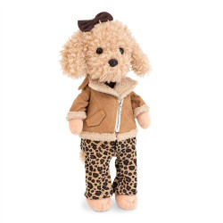 Lucky Doggy Puppe 37 cm - Lucky Fendi - Leopardenanzug