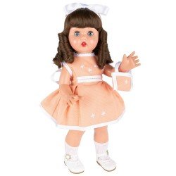 Mariquita Pérez Puppe 50 cm - Mit lachsfarbenem Kleid
