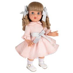 Mariquita Pérez Puppe 50 cm - Mit silbernem rosa Kleid
