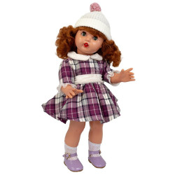 Mariquita Pérez Puppe 50 cm - Kariertes Winterkleid 2025