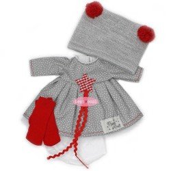 Kleidung für Nines d'Onil Puppen 23 cm - Little Mia - Graues Weihnachtsset
