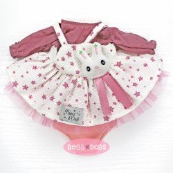 Kleidung für Mia Puppen 30 cm - Kleine rosa Sterne gesetzt