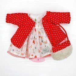 Kleidung für Nines d'Onil Puppen 30 cm - Mia - Schneckenkleid mit roter Jacke