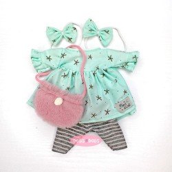 Kleidung für Nines d'Onil Puppen 30 cm - Mia - Sternenkleid mit rosa Tasche