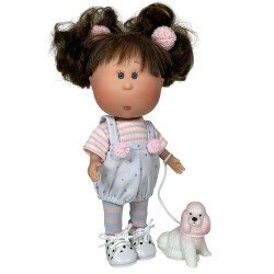 Nines d'Onil Puppe 23 cm - Little Mia Brünette mit Haustier