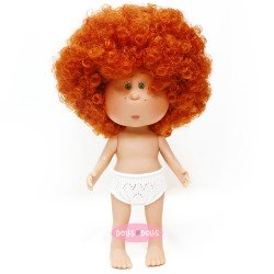 Nines d'Onil Puppe 23 cm - Little Mia mit lockigem rotem Haar - Ohne Kleidung
