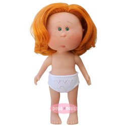 Nines d'Onil Puppe 23 cm - Little Mia mit rotblondem Haar - Ohne Kleidung