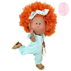 Nines d'Onil Puppe 30 cm - GELENKTE Mia - mit roten Haaren in einem hellblauen Kleid