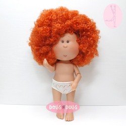 Nines d'Onil Puppe 30 cm - GELENKTE Mia - Mia mit lockigem rotem Haar - Ohne Kleidung