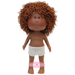 Nines d'Onil Puppe 30 cm - Mio mit braunem, wolligem Haar - Ohne Kleidung