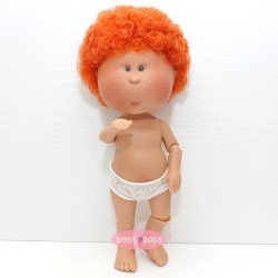 Nines d'Onil Puppe 30 cm - GELENKTE Mio - Mio Rothaarige mit lockigem Haar - Ohne Kleidung