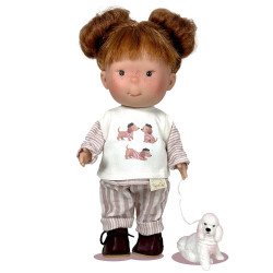Nines d'Onil Puppe 30 cm - Pippa Hundeliebhaber mit Maskottchen