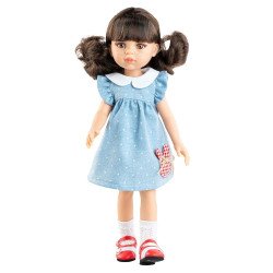 Paola Reina Puppe 32 cm - Las Amigas - Carol in Jeanskleid und roten Schuhen