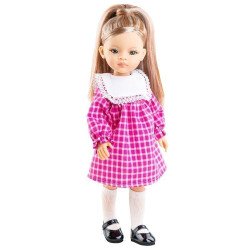 Paola Reina Puppe 32 cm - Las Amigas - Cassandra in rosa kariertem Kleid