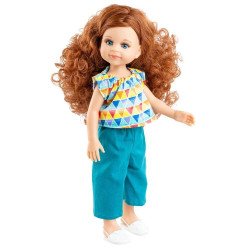 Paola Reina Puppe 32 cm - Las Amigas - Cleo mit farbigem Triangel-T-Shirt