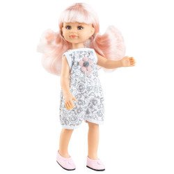 Paola Reina Puppe 32 cm - Las Amigas - Cleo in einem Kleid mit Puppenmuster