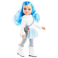 Paola Reina Puppe 32 cm - Las Amigas Funky - Kiara mit Winterkleid und Tasche