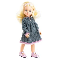 Paola Reina Puppe 32 cm - Las Amigas - Laura in einem grau karierten Kleid