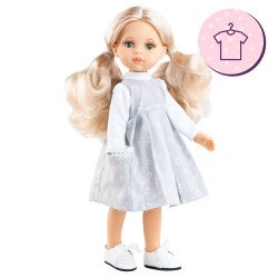 Outfit für Paola Reina Puppe 32 cm - Las Amigas - Rosa - Weißes Gänseblümchenkleid