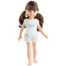 Paola Reina Puppe 32 cm - Las Amigas - Carol Pyjamas mit Zöpfen
