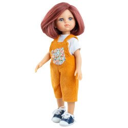 Paola Reina Puppe 32 cm - Las Amigas - Cora mit orangefarbenem Overall