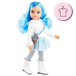 Outfit für Paola Reina Puppe 32 cm - Las Amigas - Schnee-Winter-Set und Tasche