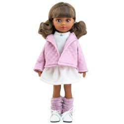 Paola Reina Puppe 32 cm - Las Amigas - Kim mit rosa Mantel und weißem Rock