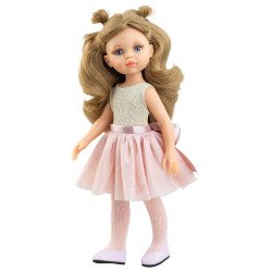 Paola Reina Puppe 32 cm - Las Amigas - Ballerina Carla mit rosa Tüllrock