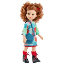 Paola Reina Puppe 32 cm - Las Amigas - Virgi mit sechseckigem Kleid und Tasche