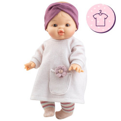 Outfit für Paola Reina Puppe 34 cm - Gordis - Briana - Weißem Overall